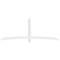 Ekena Millwork Bellingham Architectural Grade PVC Gable Bracket, 108"W x 40 1/2"H x 4"D x 4"F, 9/12 Pitch GBP108X41X0404BEL00 - alternate 4